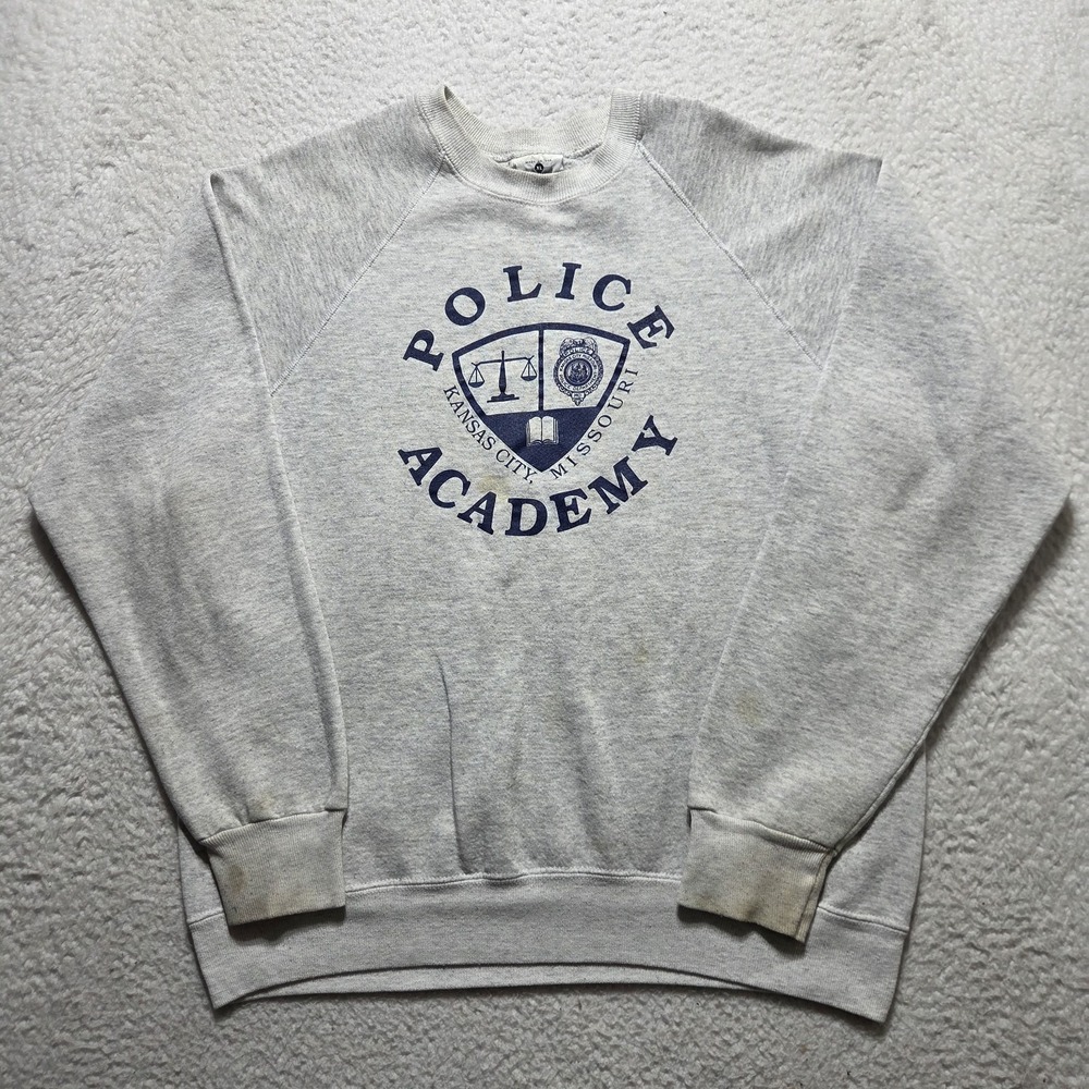 Vintage 90s Police Academy Sweatershirt Kansas Missouri Lee Tag Size XL USA Made